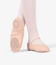 Theatricals Adult Leather Ballet Shoes w/ Neoprene Arch, Size 8M fits 6.5 NWD