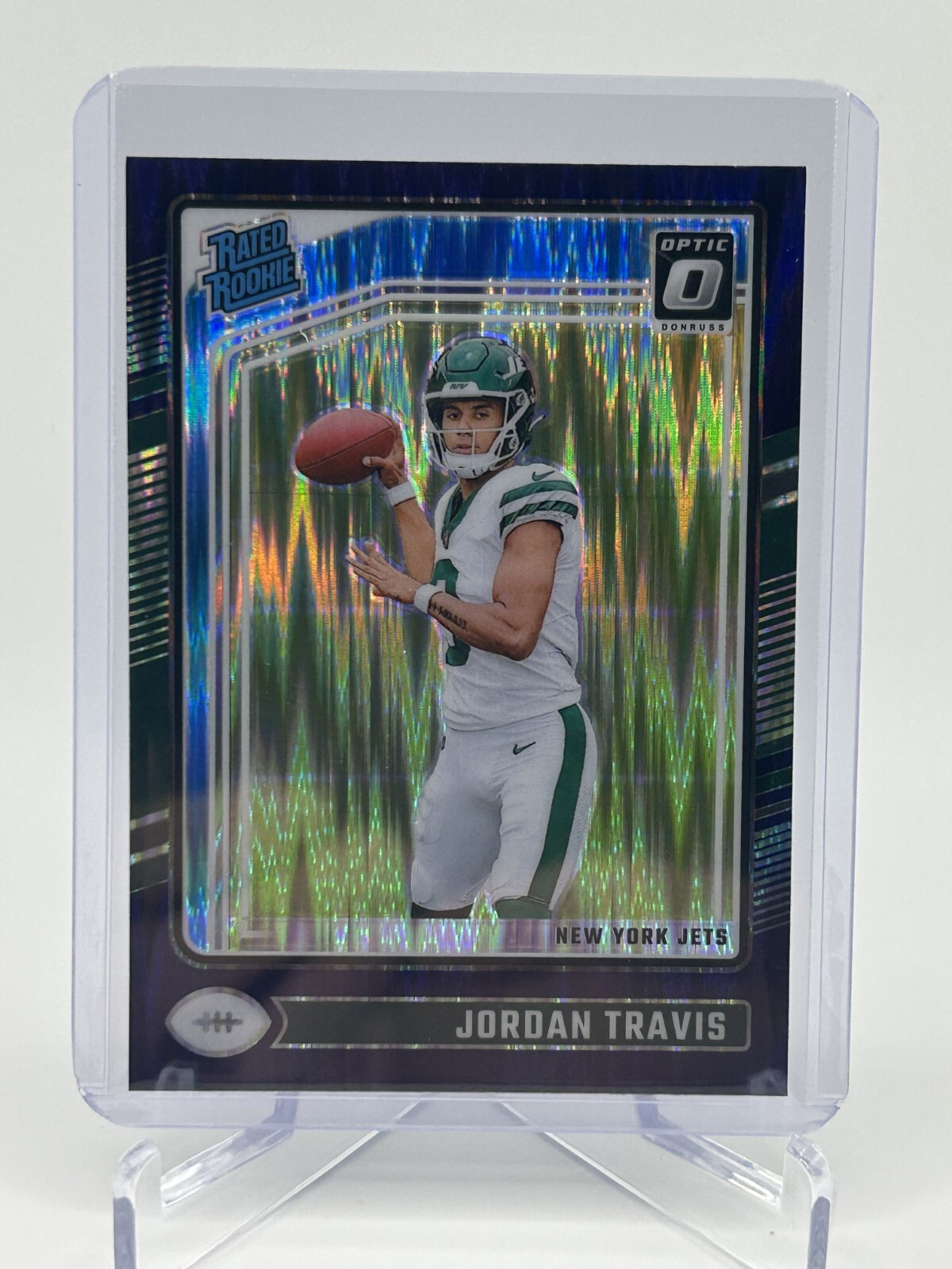 2024 Panini Donruss Optic - Rated Rookie Jordan Travis #260 Purple Shock (RC)