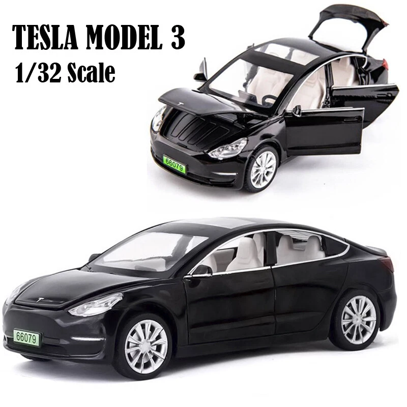 1/18 Tesla Model 3 Diecast Model Car Toys Gift Display  Red/White/Black/Blue/Gray