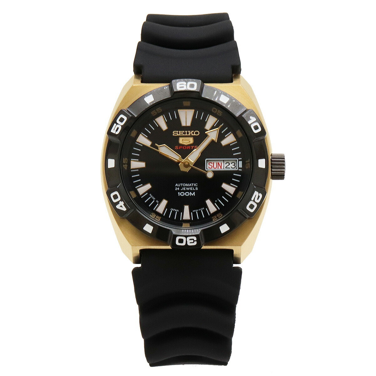 Seiko SRP288J1 4R36-01C0 5 Sports Day Date Black Dial GP