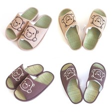 Men Women Home Indoor Soft Bamboo Fabric No Sweat Massage Acupressure Slippers