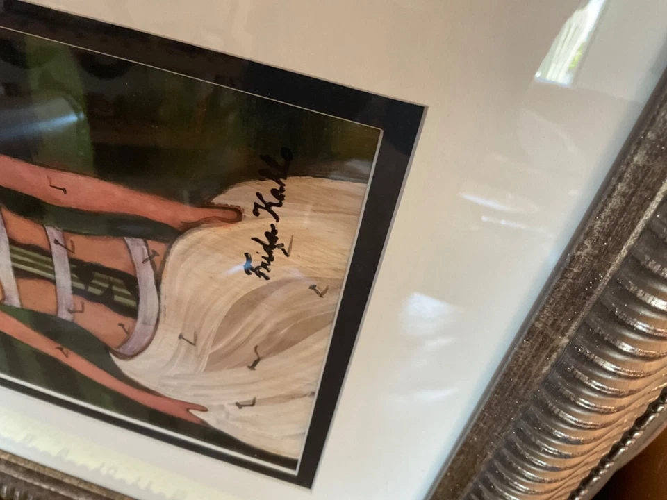 Pintura Frida Kahlo - (a la manera de) - con firma - Lg. ¡Bonito! Foto 4 de 4