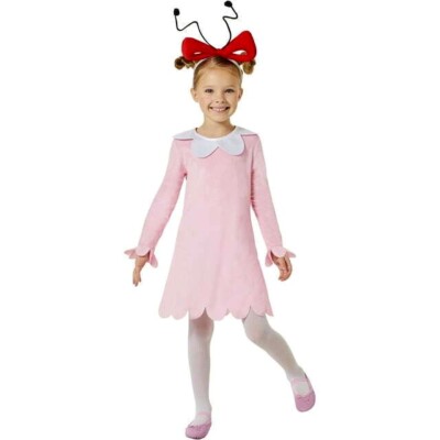 Kids Cindy Lou Who Christmas Costume Dress Seuss The
