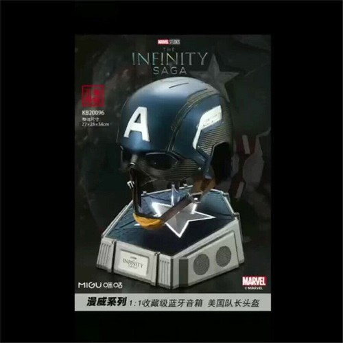 Killerbody Captain America 1:1 Helmet Mask Wearable W/Bluetooth Speaker Props - Picture 3 of 12