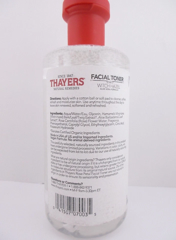 Thayers Rose Petal Witch Hazel Facial Toner, 12 fl oz ea  ALCOHOL FREE - 2 pack - Image 2 of 4