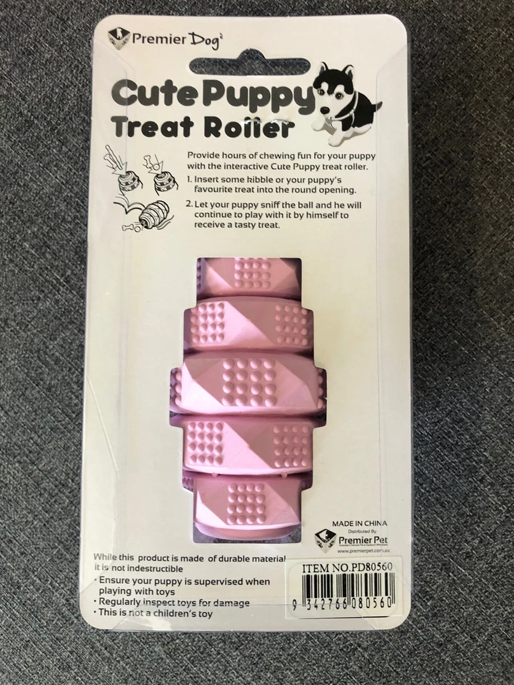 PREMIER MASCOTA PERRO CACHORRO GOLOSINA RODILLO KONG - JUGUETE ROSA - NUEVO EN CAJA Foto 2 de 2