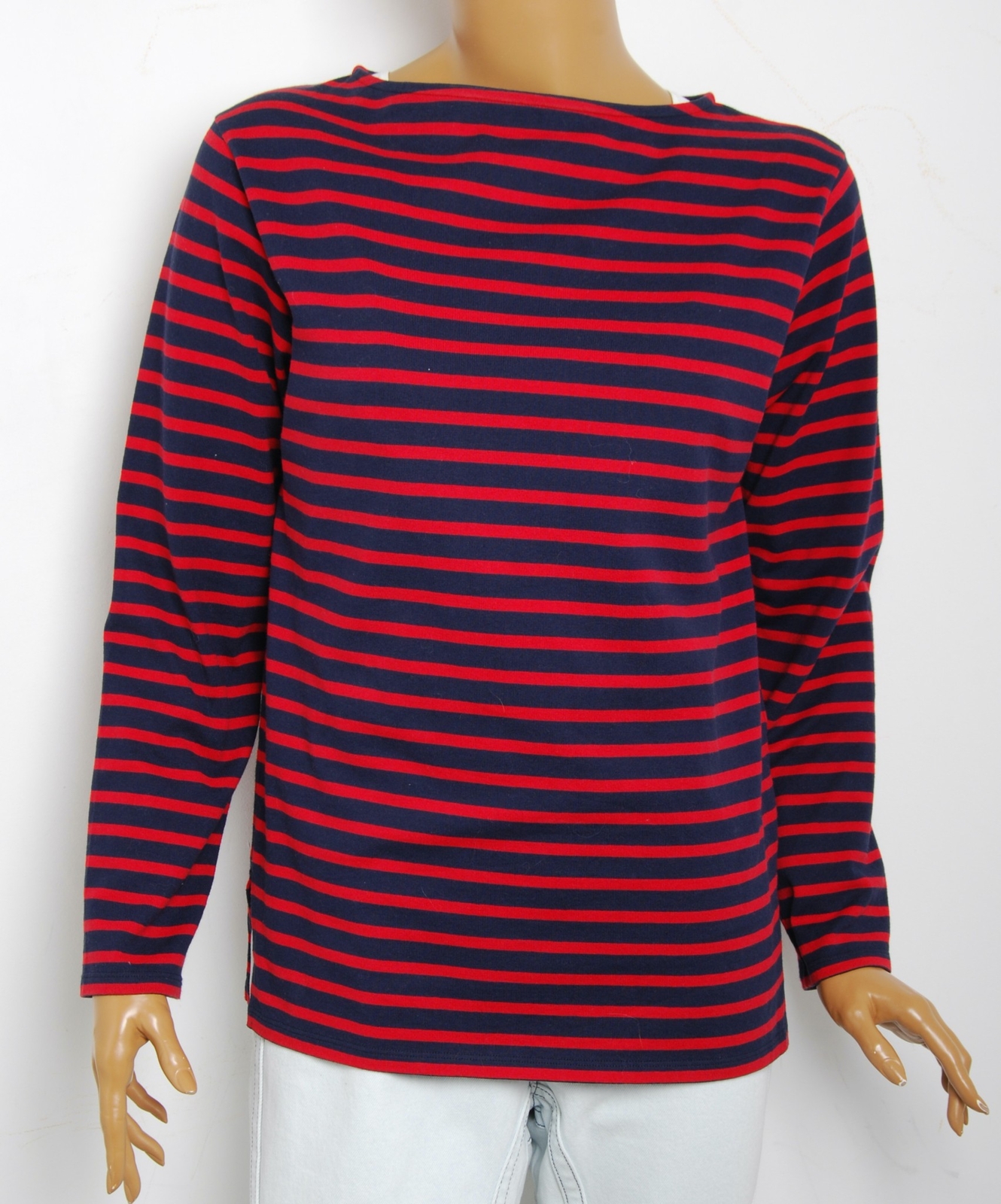 Maglione casual donna Saint Laurent 100% cotone a righe collo casual taglia M