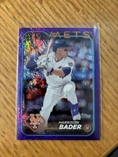 2024 Topps Series 2 [Base] Purple Foil /799 #639 Harrison Bader  - New York Mets