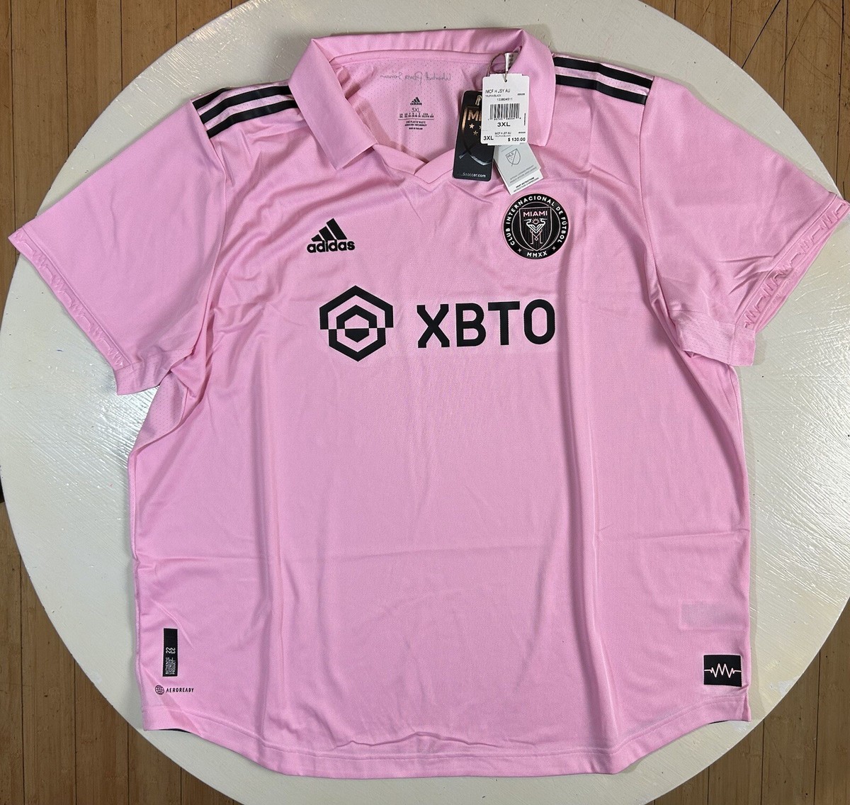 【超希少】adidas マイアミリーグ決勝メッシ ピンク ジャージ XXL アディダス インテルマイアミ CF リオネル・メッシ 22/​23