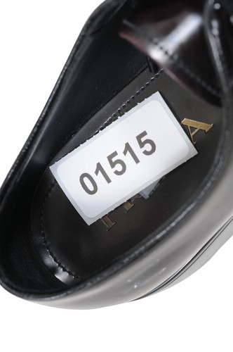Zapato informal Prada Derby US7 UK6 cuero borgoña plataforma gruesa suela de goma - Imagen 8 de 9
