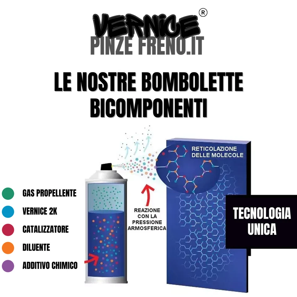VERNICE SPRAY 2K PER PINZE FRENI NERO LUCIDO ALTA TEMPERATURA AUTO MOTO - Immagine 2 di 2