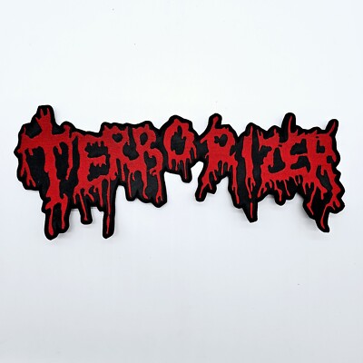 TERRORIZER  RED  SHAPED LOGO EMBROIDERED BACK PATCH