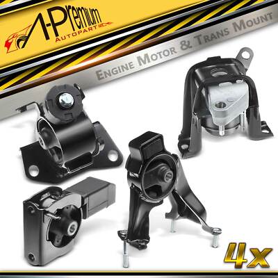 A-Premium 4x Engine Motor & Trans Mount Kit for Toyota Corolla 03-08 Auto Trans.