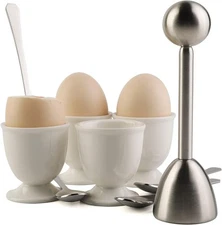 Egg Cracker Topper Set for Soft Hard Boiled Eggs Shell Removal
