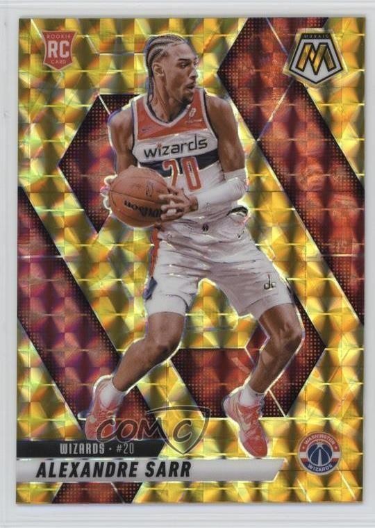 2024-25 Panini Mosaic Rookies Reactive Yellow Prizm Alexandre Sarr #216 07r3