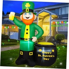 6FT St Patricks Day Inflatables Outdoor Decorations, Leprechaun Inflatable