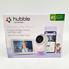 Hubble Conected Nursery Pal Glow 5" Smart HD Baby Monitor w/ Night Light