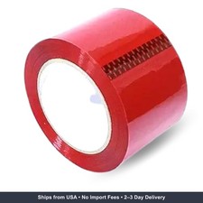 Red Carton Sealing Tape, Packing Tape, Moving Tape 2" x 110 Yards 2.0 Mil - He