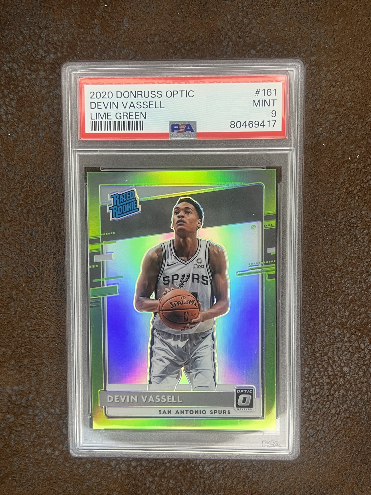 2020-21 Panini Donruss Optic /149 Devin Vassell Rated Rookie Lime Green Prizm