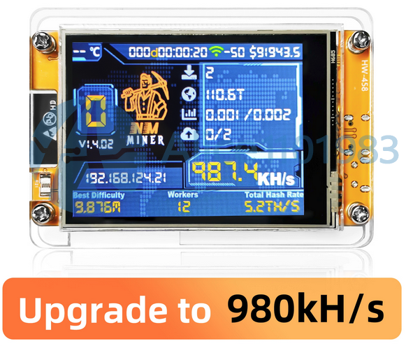 Goshyda Bitcoin Miner 1060 KH S, ESP32 Crypto-mijnmachine met WiFi