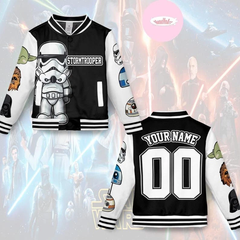 Custom Star Wars R2-D2 Droid Galaxy's Edge Characters Fan Gift Baseball Jacket