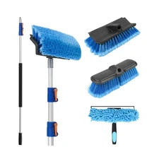 20 FT Exterior House Cleaning Brush Set with 5-12 Foot Telescoping Extension ...