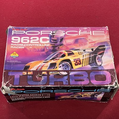 RadioShack Porsche 962C Turbo RC Racer Car Yellow/Black #33 w/ Box Manual