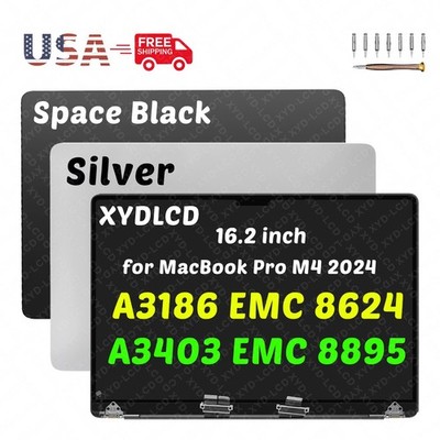 for Macbook Pro 16.2'' A3403 M4 2024 EMC 8895 MX2X3 MX2Y3 LCD Screen Replacement