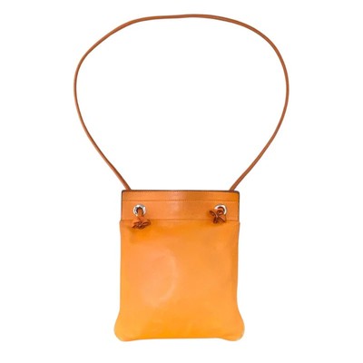 HERMES Aline Mini D Stamp Swift Orange Shoulder Bag with Dust Bag #OK3829