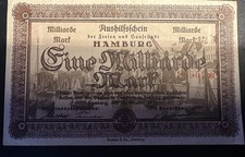 Notgeld Hamburg  1 Milliarde Mark 1923