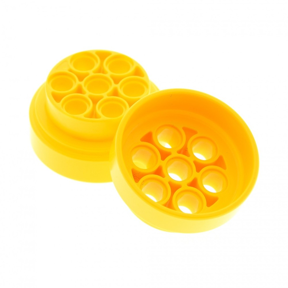 2x Lego Technic Rim 31x15 Yellow Solo Wheel Star Wars 8037 7660 4511008 60208