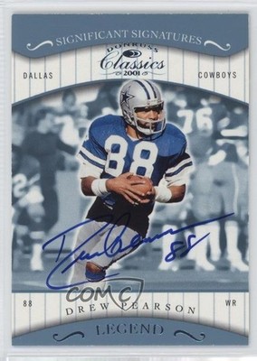 2001 Donruss Classics Legend Significant Signatures Drew Pearson Auto HOF 0q3