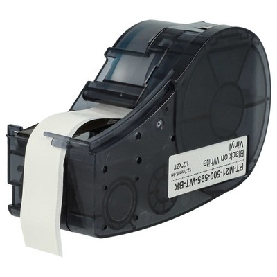 Schriftband für Brady BMP21-LAB IDPAL LABPAL BMP21 Plus Schwarz/Weiß 12,7mm 6,4m