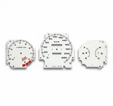 Mugen Style Gauge Cluster Overlays 220 km/h 9k rpm for 96-00 Honda Civic EK