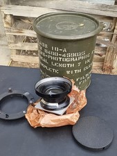 Military Kodak Aero- Ektar Camera Lens F-2.5, 7" inch,178mm,5 x5, USA  Canister