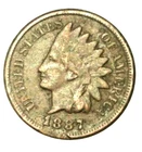 1887 Indian Head Cent – VG8 Details – Environmental Damage (ED) – U.S. One Cent