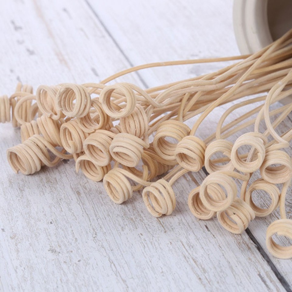 20pcs Rattan Reed Sticks Spiral Head Natural Fragrance Roll Reed ...