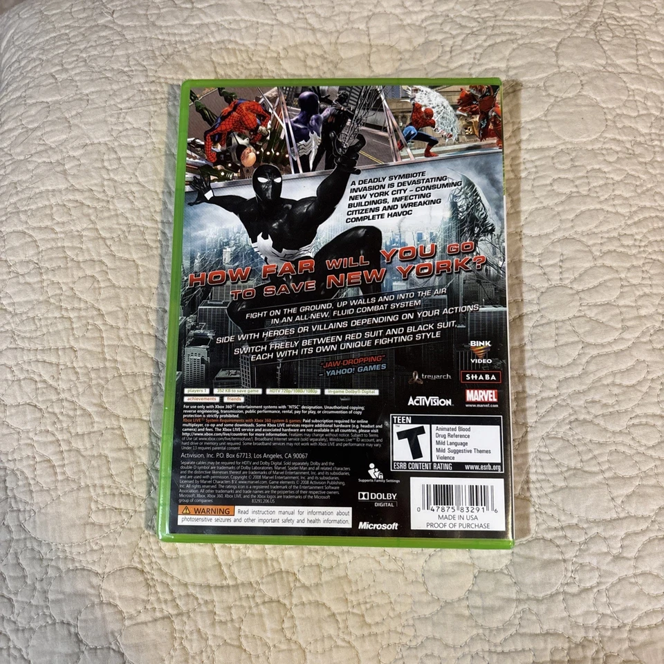 Minty Sealed Spider-Man: Web of Shadows Microsoft Xbox 360 VGA CGC WATA RARE HTF - Image 2 of 4