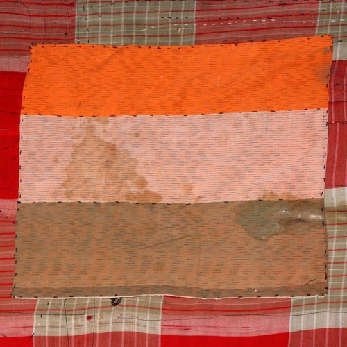 Antique Japanese Boro Two-Tone Design Patchwork Furoshiki Hand-Stitched Textile - Bild 3 von 10