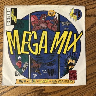 SNAP!   Mega Mix 7'' Single Record 1991 Logic/Arista Dance 45 RPM