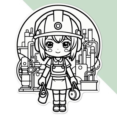 Aufkleber Sticker ''Süßer Industriearbeiter'' (DW050005)