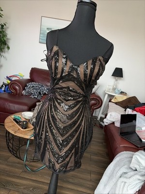 Skylar Sequin Mini Dress - Black