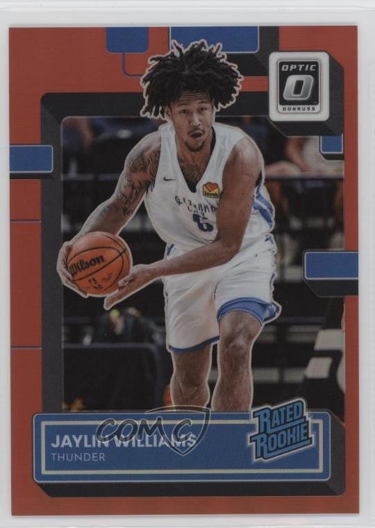 2022 Panini Donruss Optic Rated Rookie Red Prizm 28/99 Jaylin Williams #246 06gz