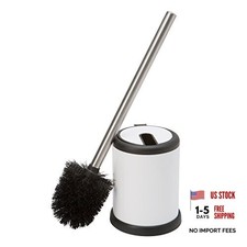 and Holder Self Closing Lid 360 Degree Brush 1 Pack White Toilet Brush