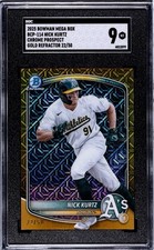 2025 Bowman - Chrome Prospects Nick Kurtz #BCP-114 Gold Mojo Refractor /50 (RC)