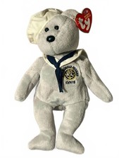 Ty Beanie Babies Ronnie the Bear Plush - Vintage 1990s Collectible Sailor Bear