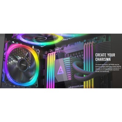 Antec Fusion 3x 120mm ARGB PWM HB Fan + ARGB Controller, 57.93 CFM, AP 2.11