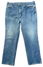 Wrangler Vintage Distressed Leg High Rise Men’s Denim Jeans Size 36 X 30