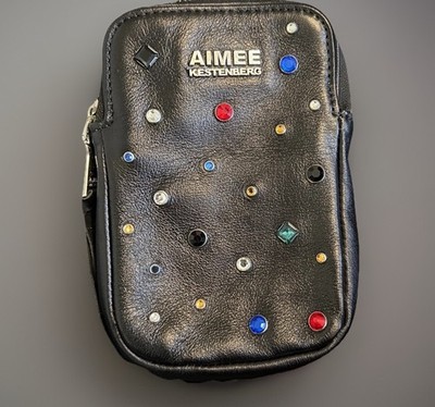 Aimee Kestenberg Studded Crossbody Bag Mini Cargo Black Leather