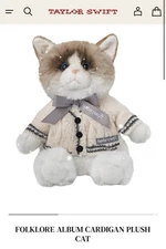 Folklore Album Cardigan Plush Cat Taylor Swift In Hand